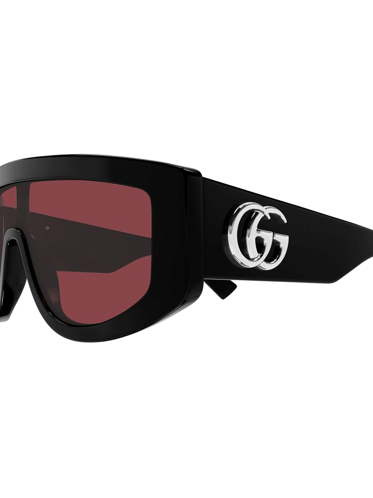 Gucci Gg1950s Oversized Shield Sunglasses — Black Recycled Acetate