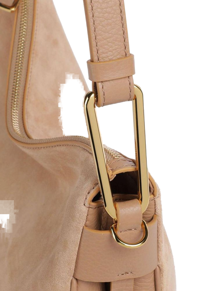 Coccinelle Shoulder Bag — Beige Cowhide