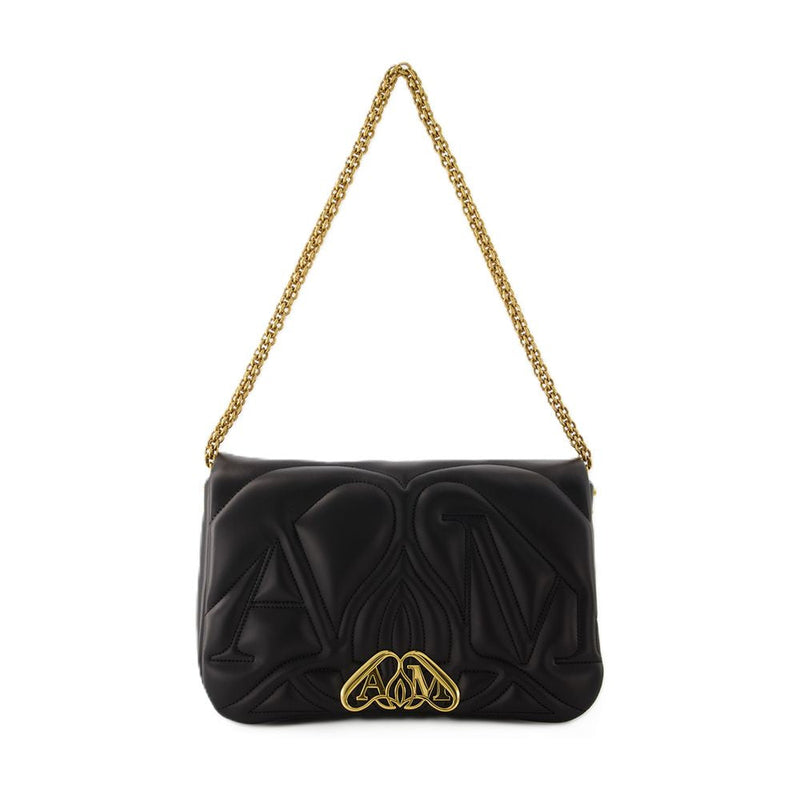 Alexander Mcqueen Quilted Leather Crossbody Bag — Black Others