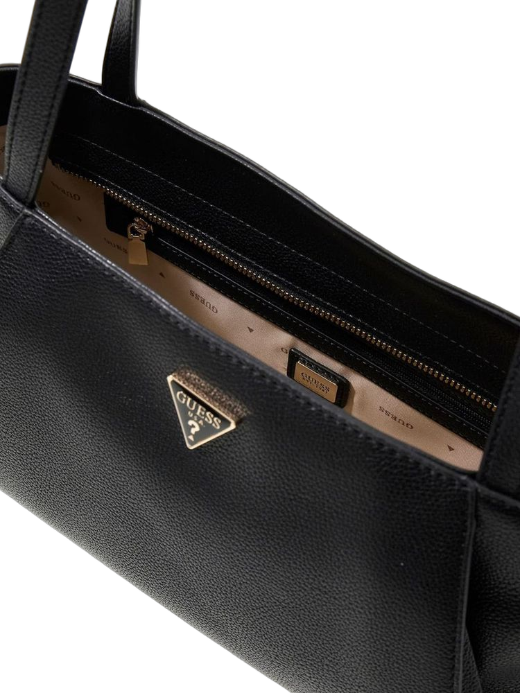 Guess Devon Shoulder Bag — Black Polyurethane