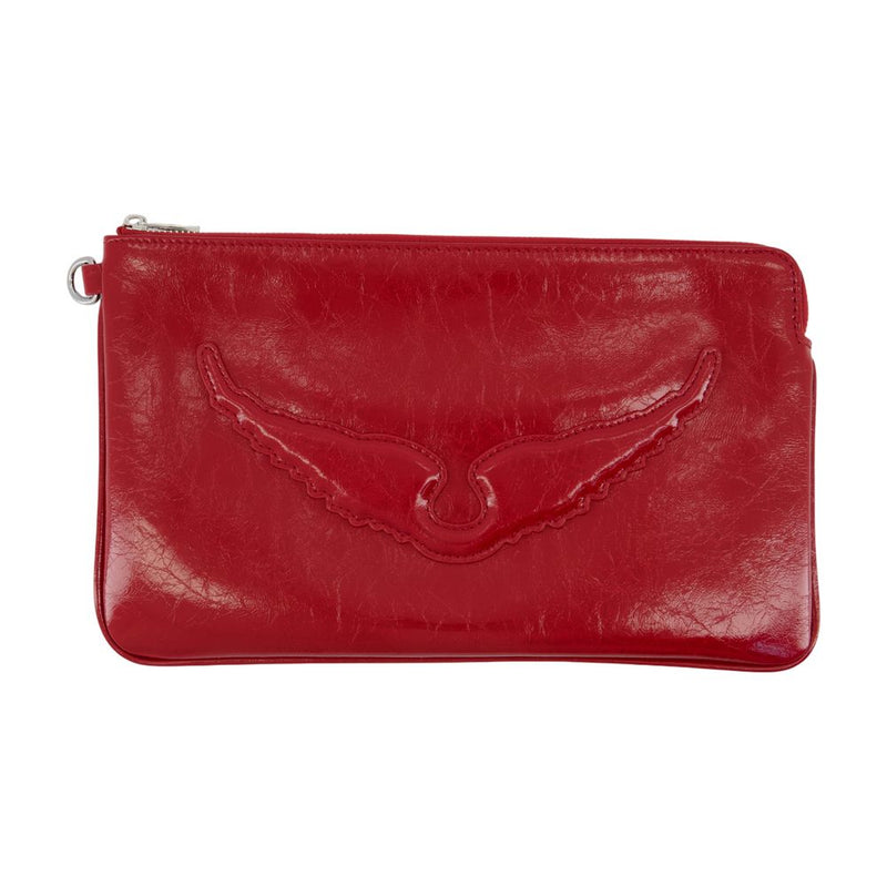 Zadig & Voltaire Calfskin Leather Wallet — Red Accessories /