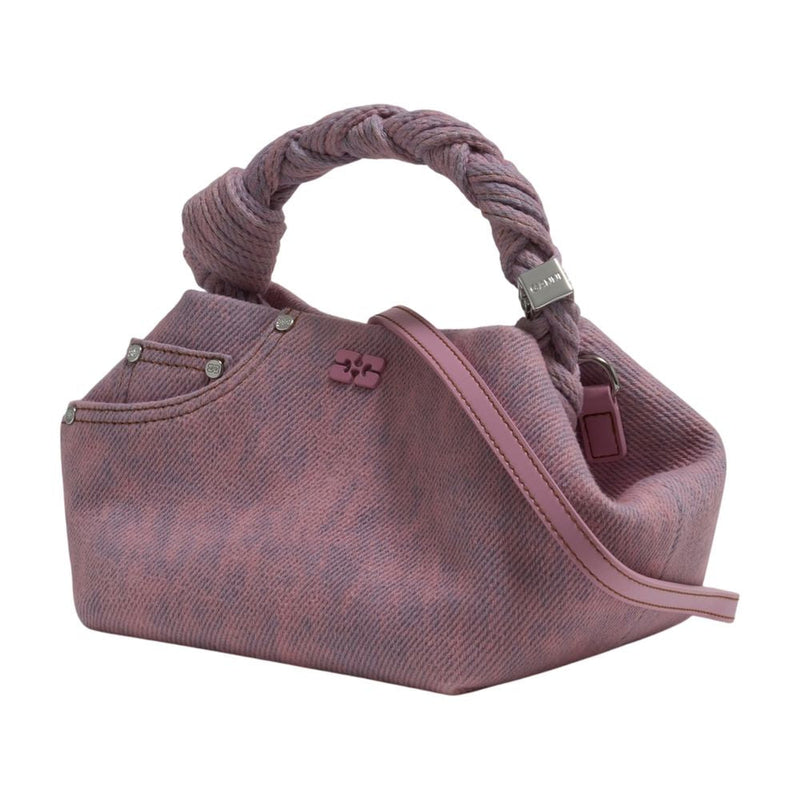 Ganni Bou Shoulder Bag — Pink Cotton