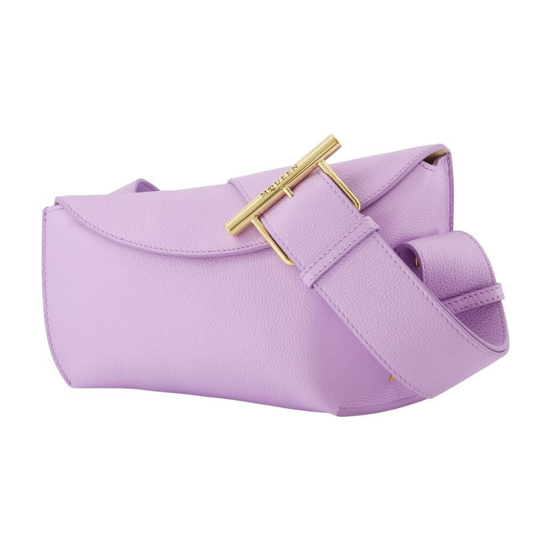 Alexander Mcqueen T-Bar Sling Crossbody Bag — Purple Calfskin