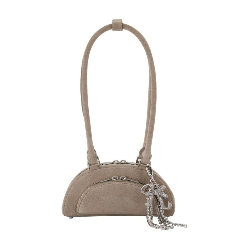 Self-Portrait Calfskin Shoulder Bag — Gray