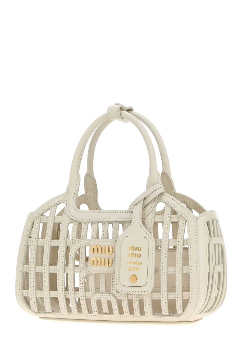 Miu Miu A Shoulder Bag — Beige Calf Leather