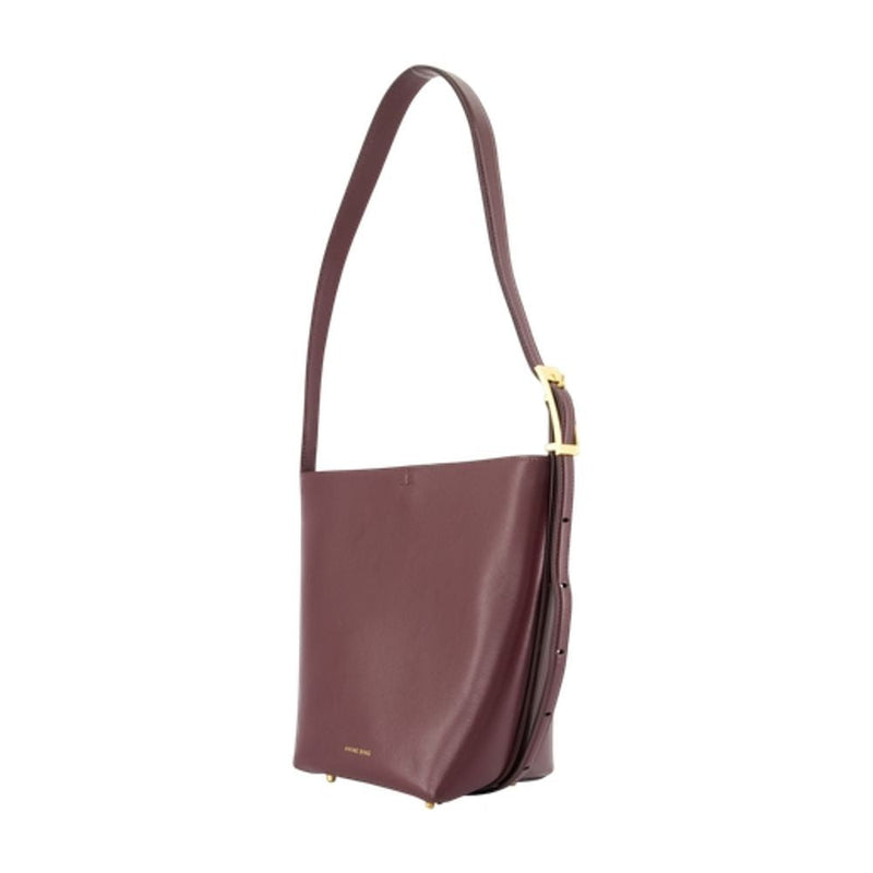 Anine Bing Elly Shoulder Bag — Burgundy Cowhide