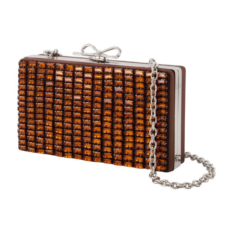 Self-Portrait Clutch — Brown Synthetic