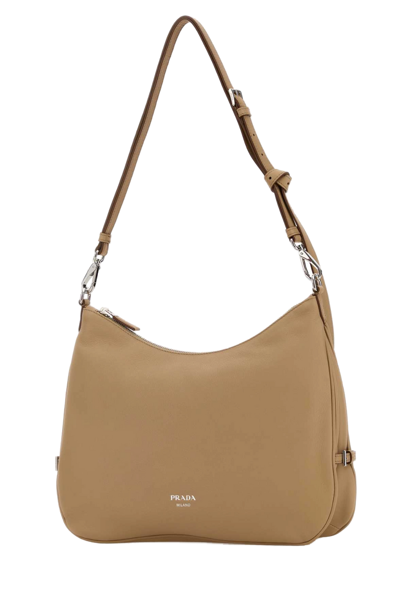Prada Fold Shoulder Bag — Beige