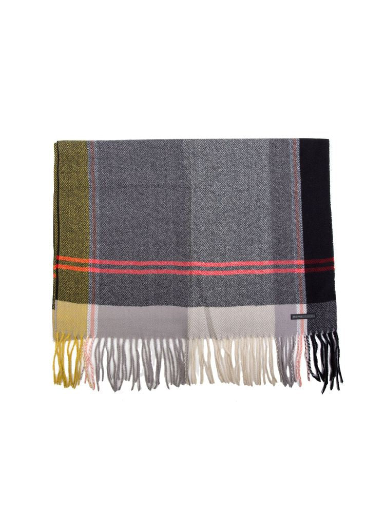 Momo Design Plaid Acrylic-Viscose Scarf — Multicolor Scarfs