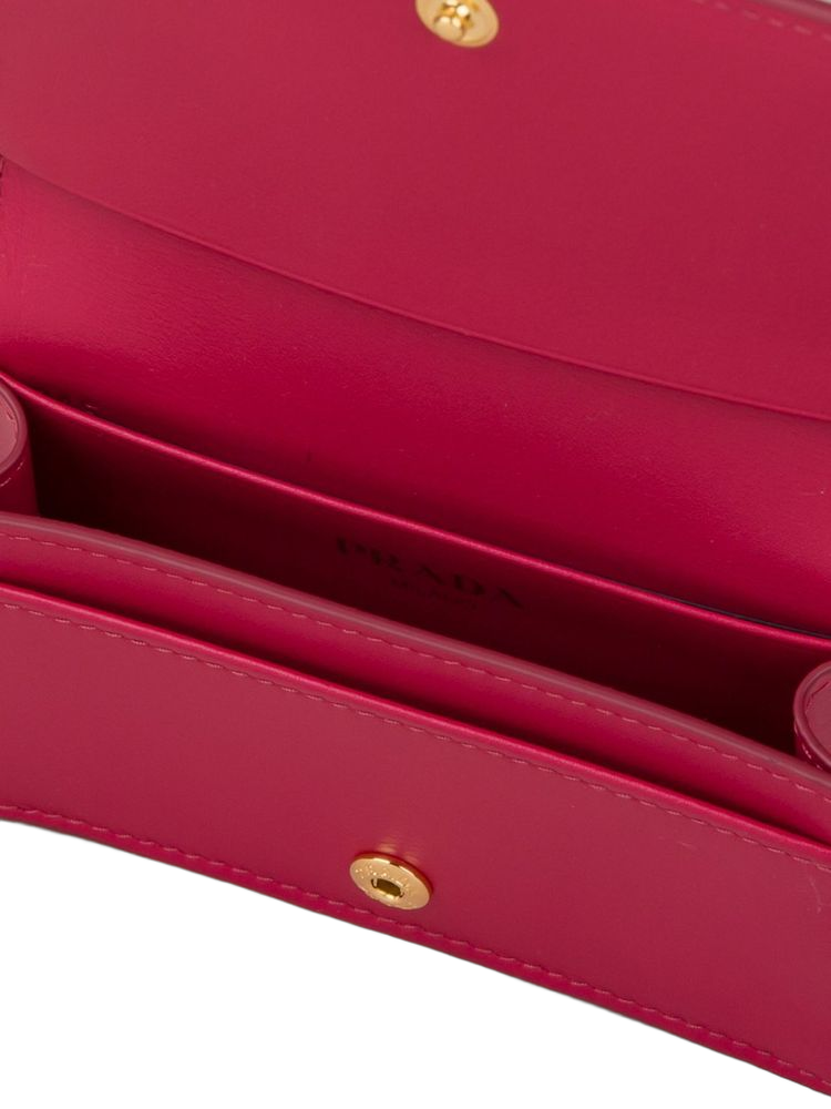 Prada Textured Calfskin Wallet — Pink