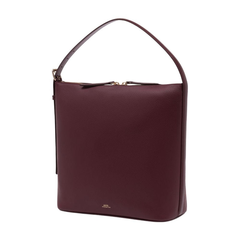 A.p.c. Vera Shoulder Bag — Burgundy Calfskin