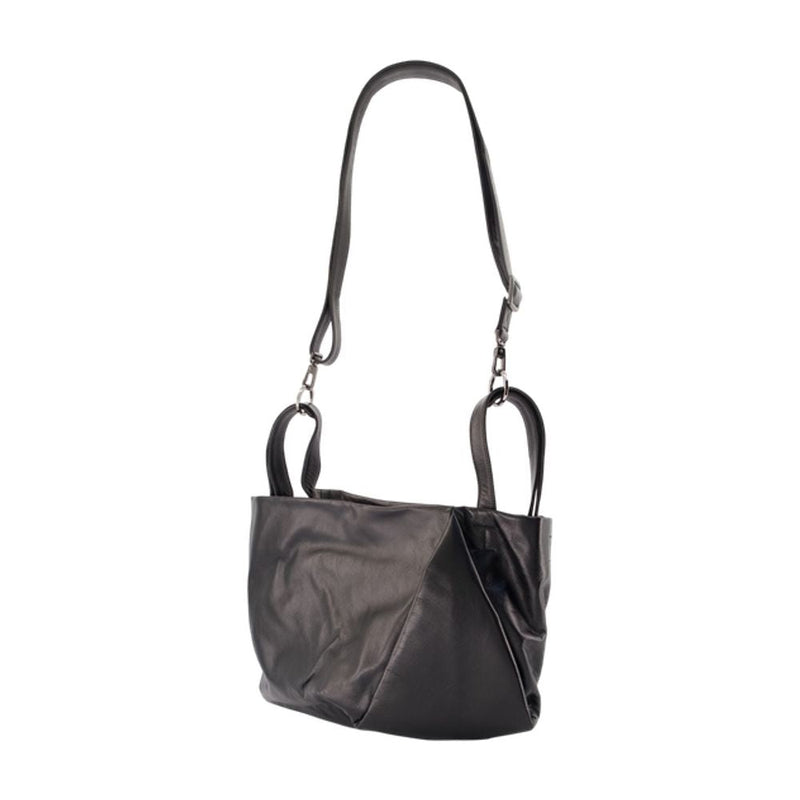Yohji Yamamoto Tulip M Shoulder Bag — Black Cowhide