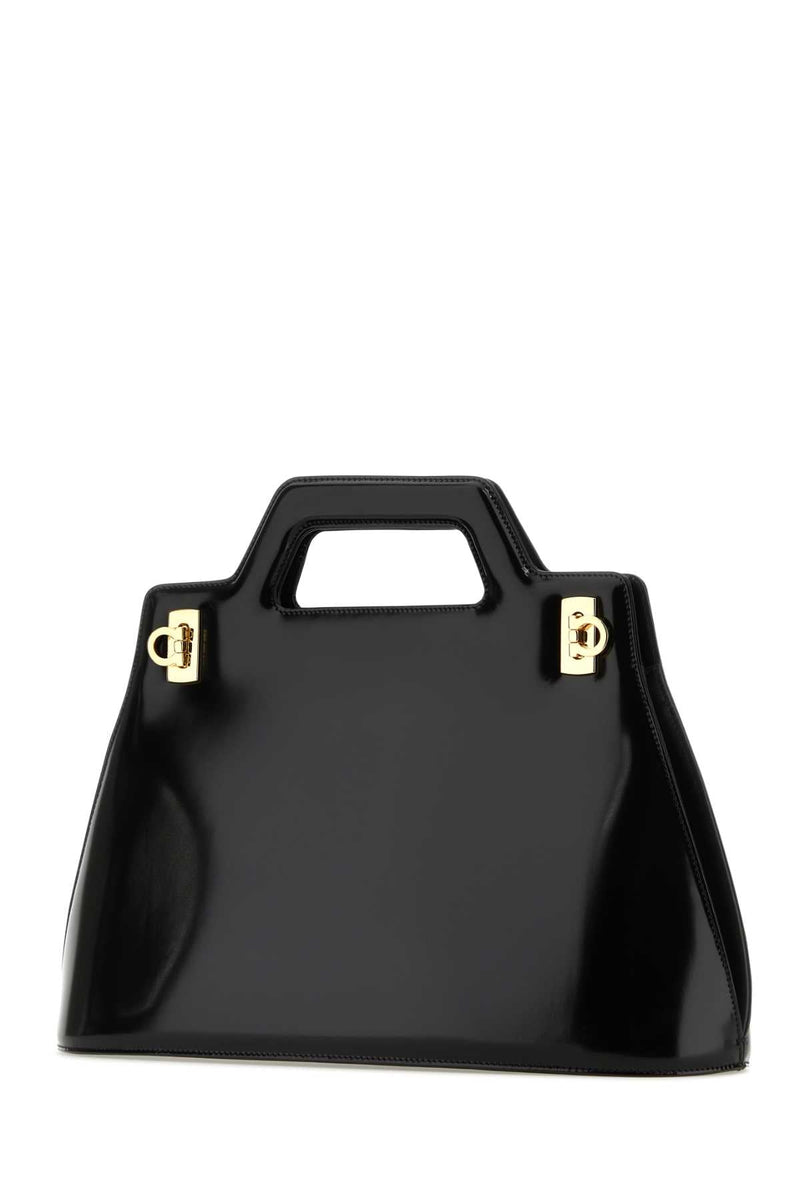 Ferragamo Wanda Top Handle Bag — Black