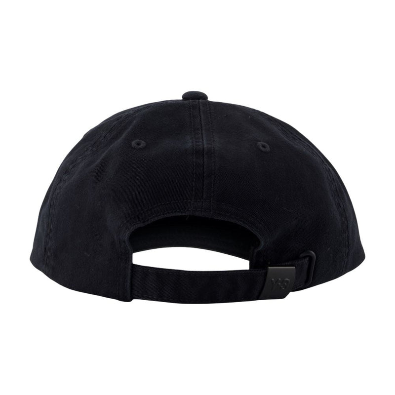Y-3 In2391 Logo-Embroidered Cotton Baseball Cap — Black Caps