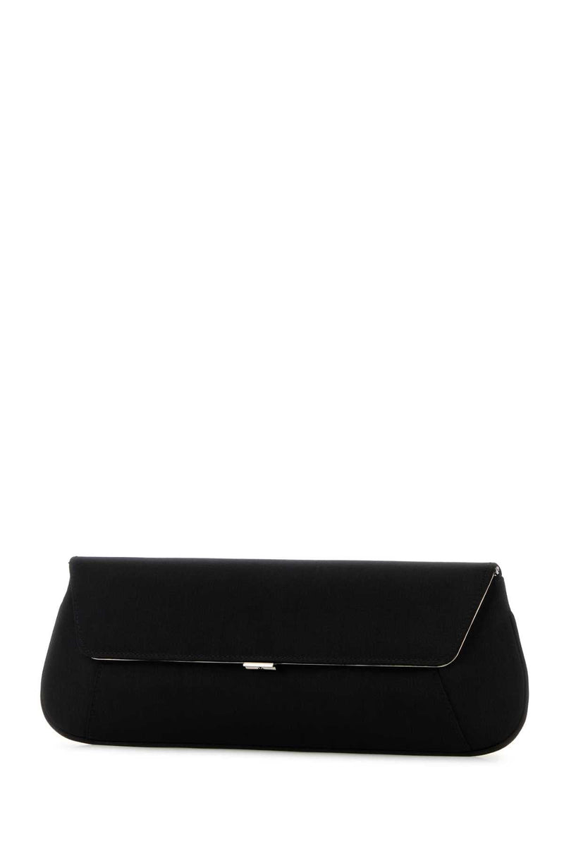Amina Muaddi Blasilhar Clutch — Black