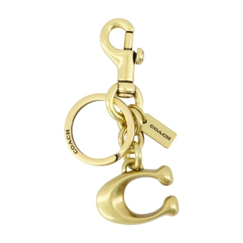 Coach Metal Keychain Charm — Gold Belt