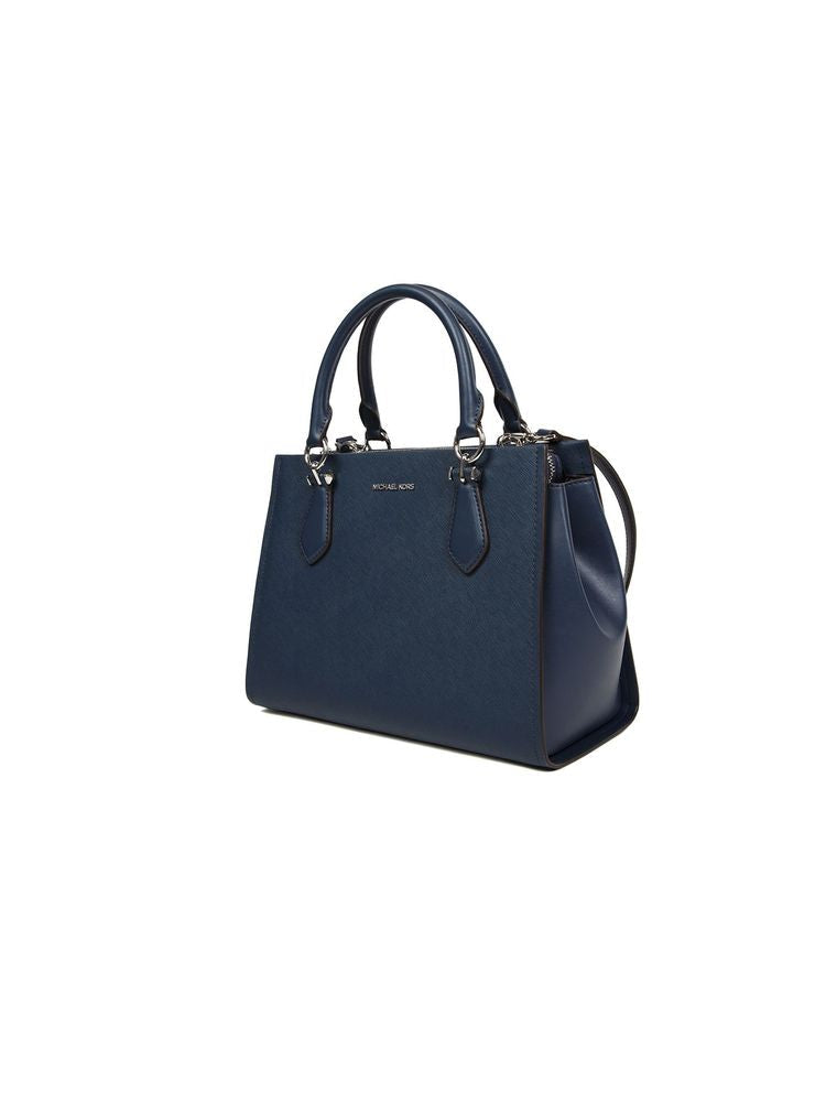 Michael Kors Marilyn Satchel — Navy Leather