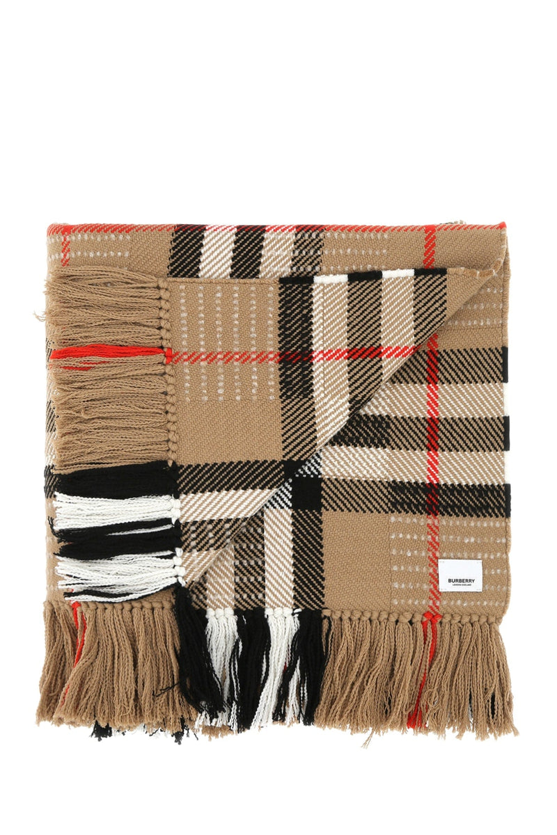 Burberry Check Wool Scarf — Multicolor Scarfs