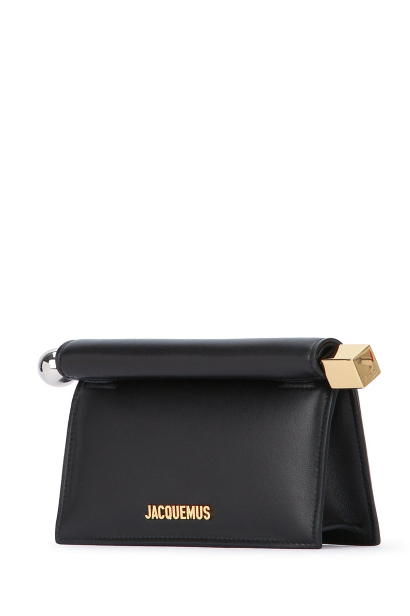 Jacquemus Petite Clutch — Black Cotton Lamb Leather