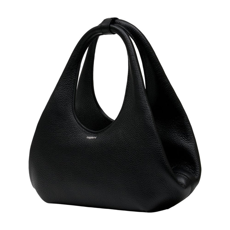 Coperni Pebbled Calfskin Hobo Bag — Black