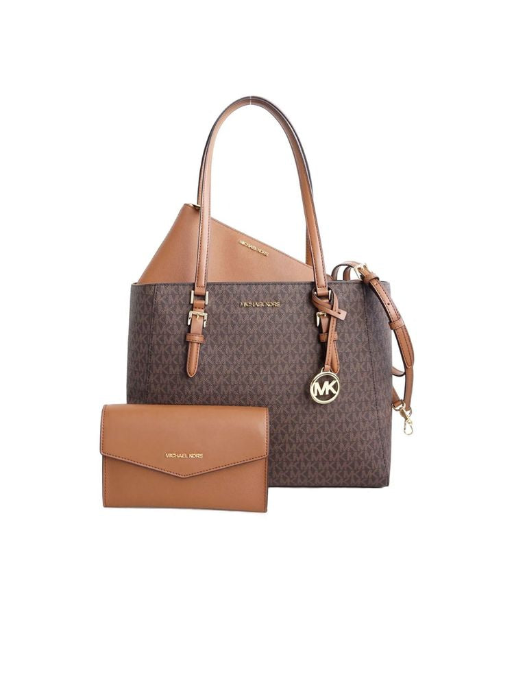 Michael Kors Tote Bag — Brown 88.coated Canvas
