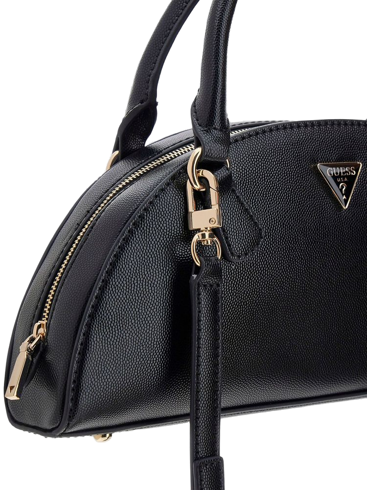 Guess Isobel Dome Shoulder Bag — Black Polyurethane