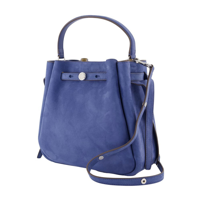 Tory Burch Romy Bucket Bag — Blue Cowhide