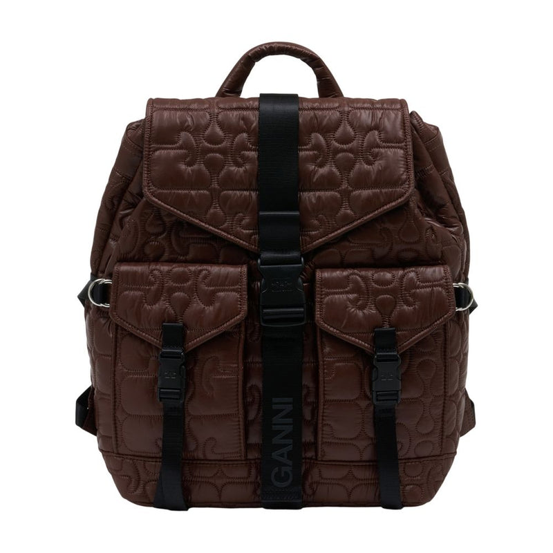Ganni Backpack — Brown Synthetic