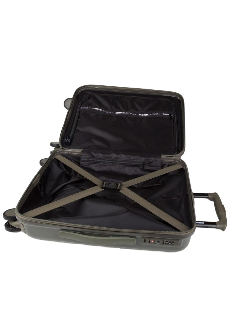 Momo Design Travel Trolley — Green Metallic Fiber Top Handle Bags