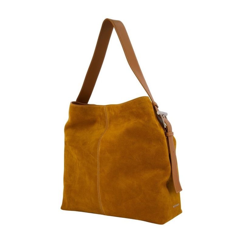 Alexander Mcqueen Suede Shoulder Bag — Gold Calfskin