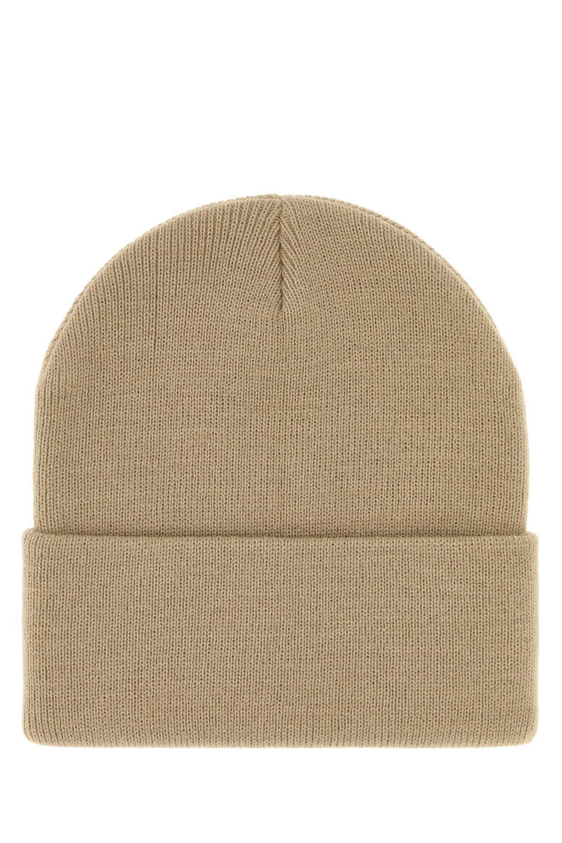 Carhartt Wip Washleybe Ribbed Knit Beanie — Beige Exterior: Acrylic Beanies
