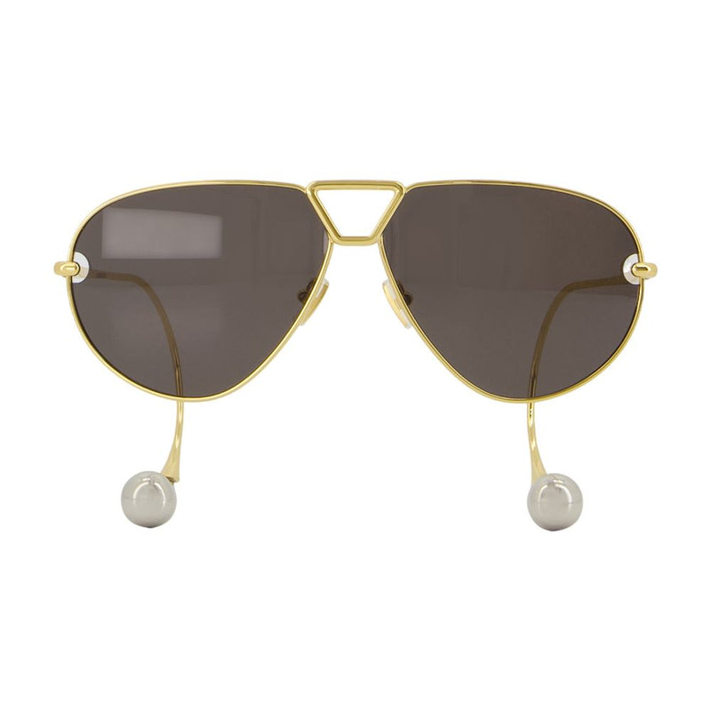 Bottega Veneta Bv1437s-001 Sunglasses — Gold Metal