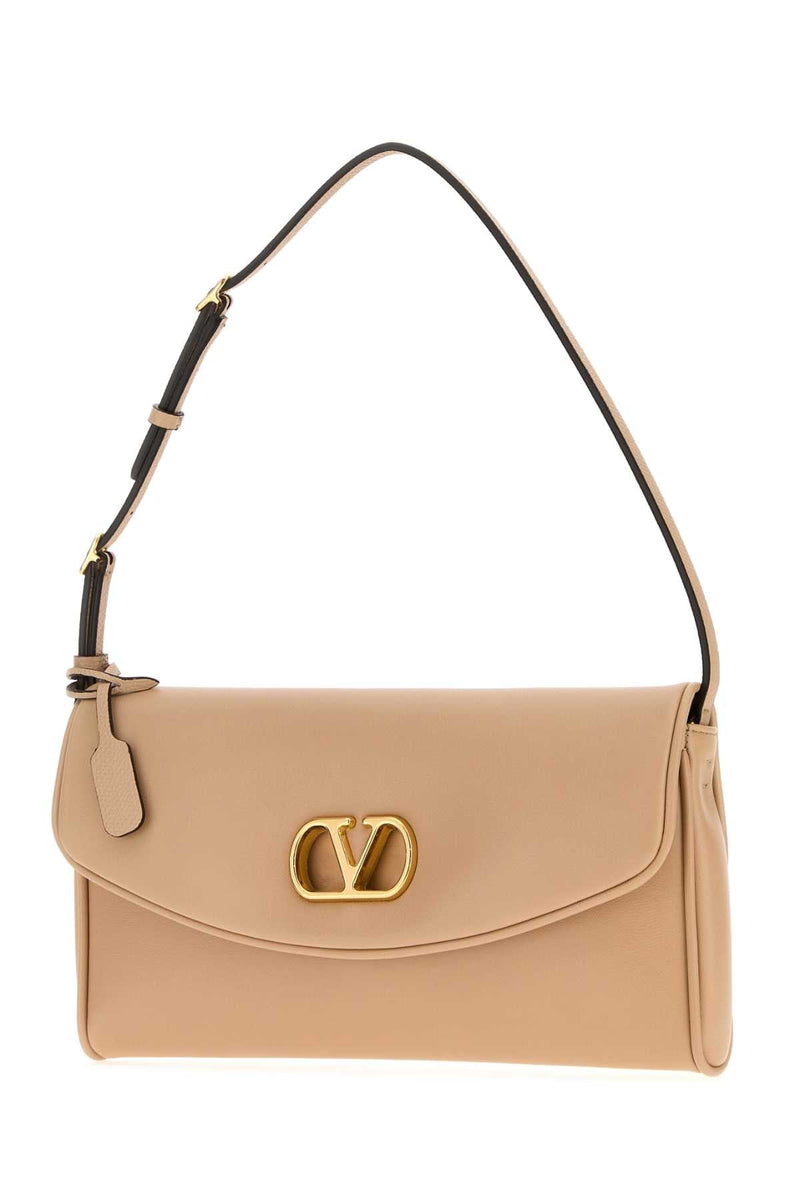 Valentino Garavani Deva Shoulder Bag — Beige