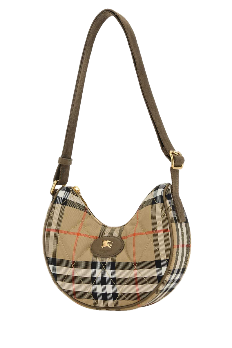 Burberry Horseshoe Crossbody Bag — Beige