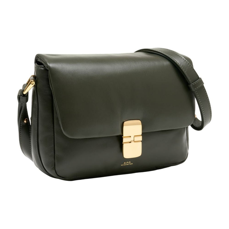 A.p.c. Grace Crossbody Bag — Green Cowhide