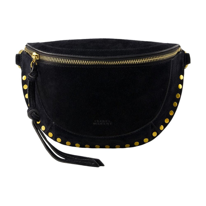 Isabel Marant Studded Calfskin Crossbody Bag — Black