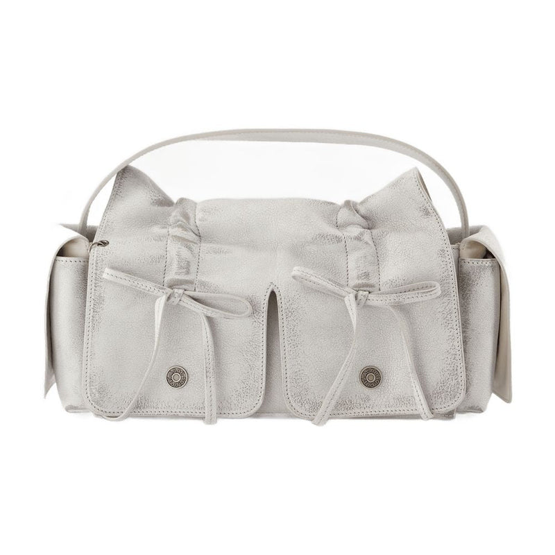 Acne Studios Shoulder Bag — White Calfskin