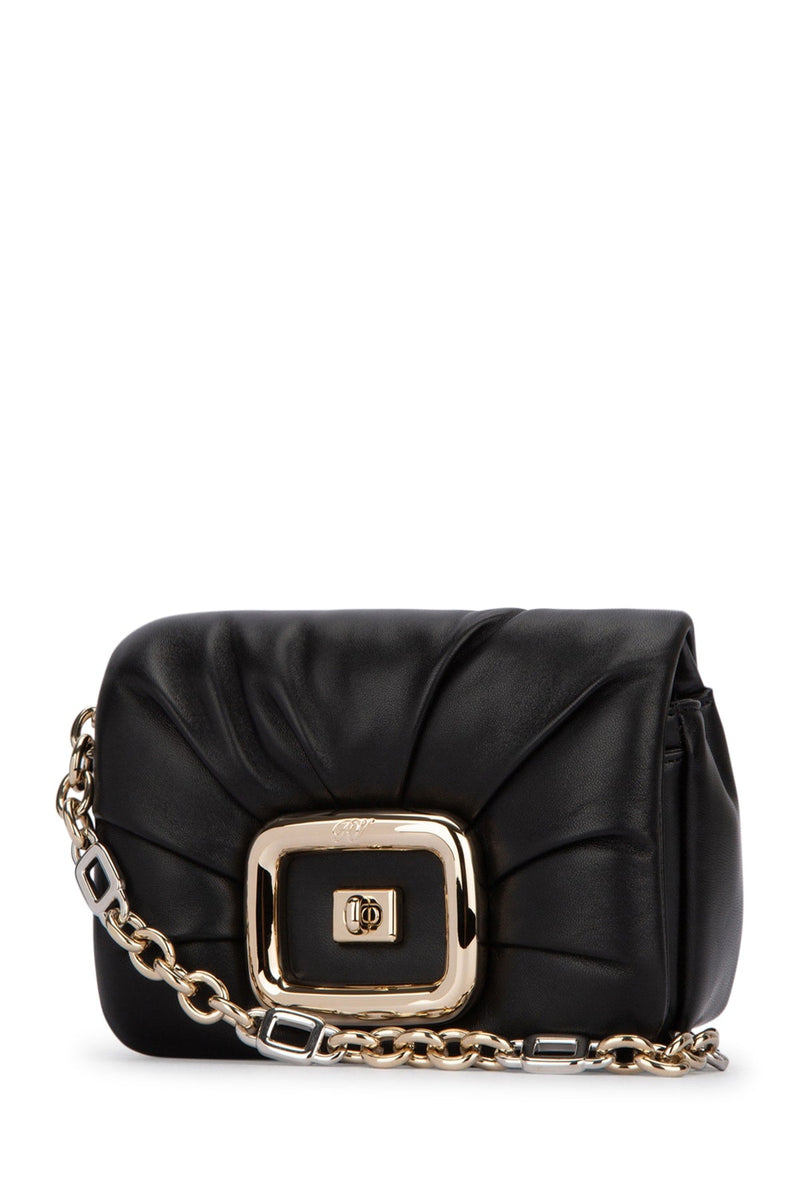 Roger Vivier Quilted Nappa Leather Shoulder Bag — Black Dream Sp. 0.6/0.78