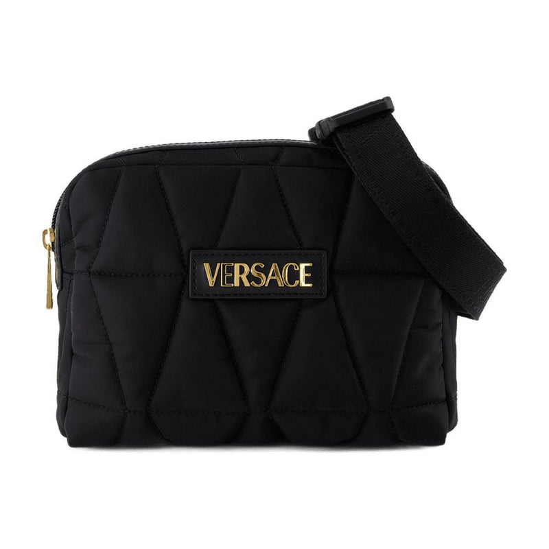 Versace Quilted Nylon Belt Bag — Black
