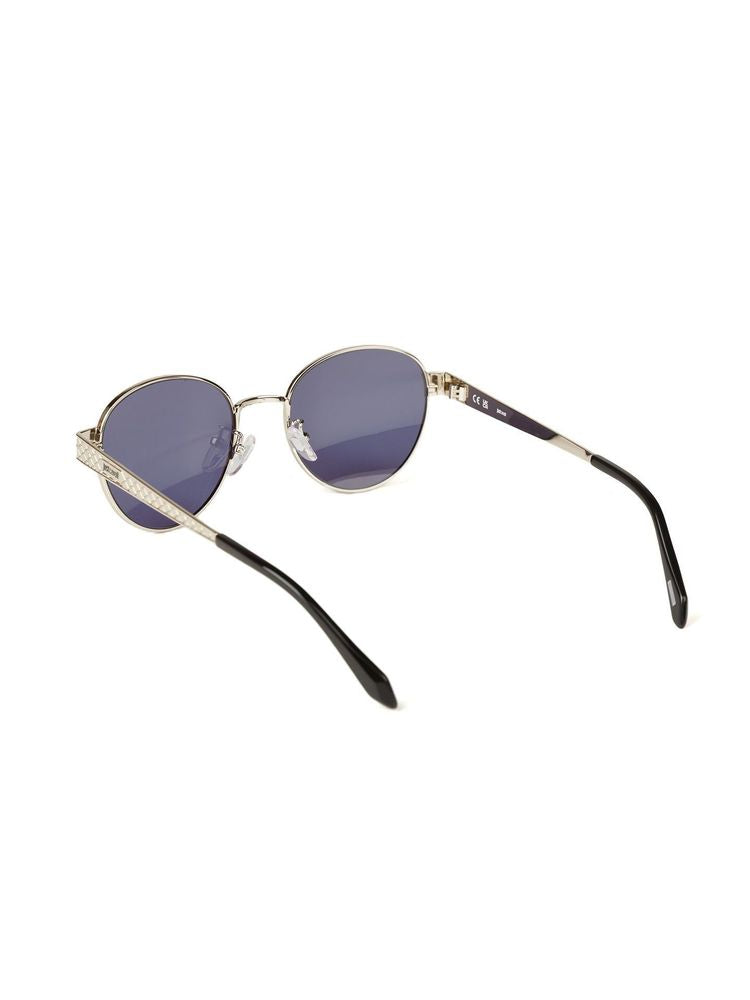 Just Cavalli Sjc181 Polished Palladium Metal Sunglasses — Silver