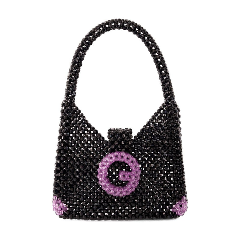 Germanier Beaded Hobo Bag — Black Others