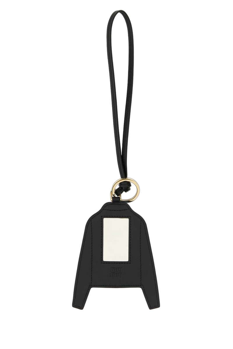 Miu Miu Leather Shirt-Shaped Key Case — Blue Keychains