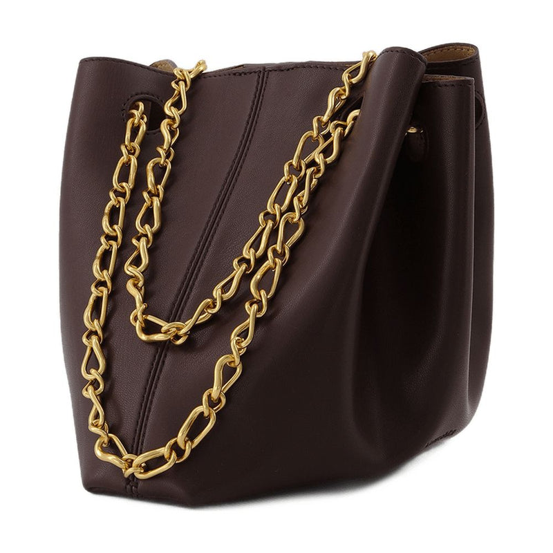 Nanushka Gather Bucket Bag — Brown Synthetic_leather