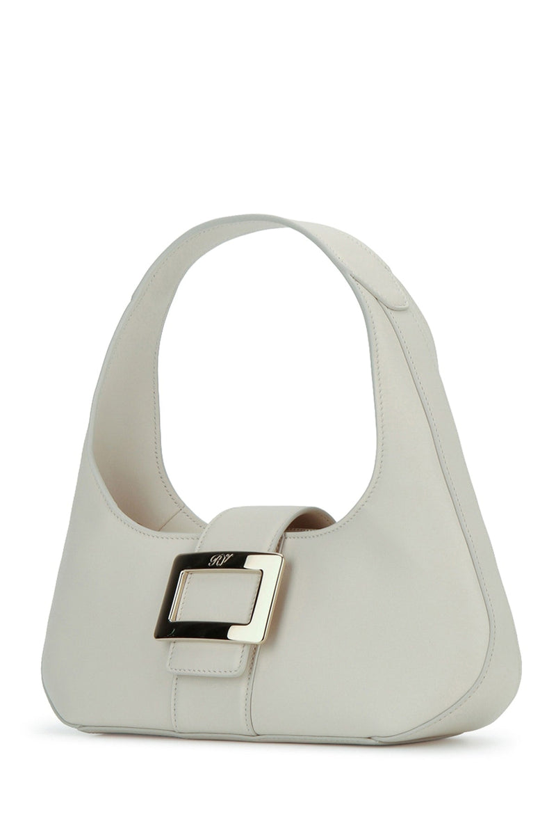 Roger Vivier Shoulder Bag — White Leather