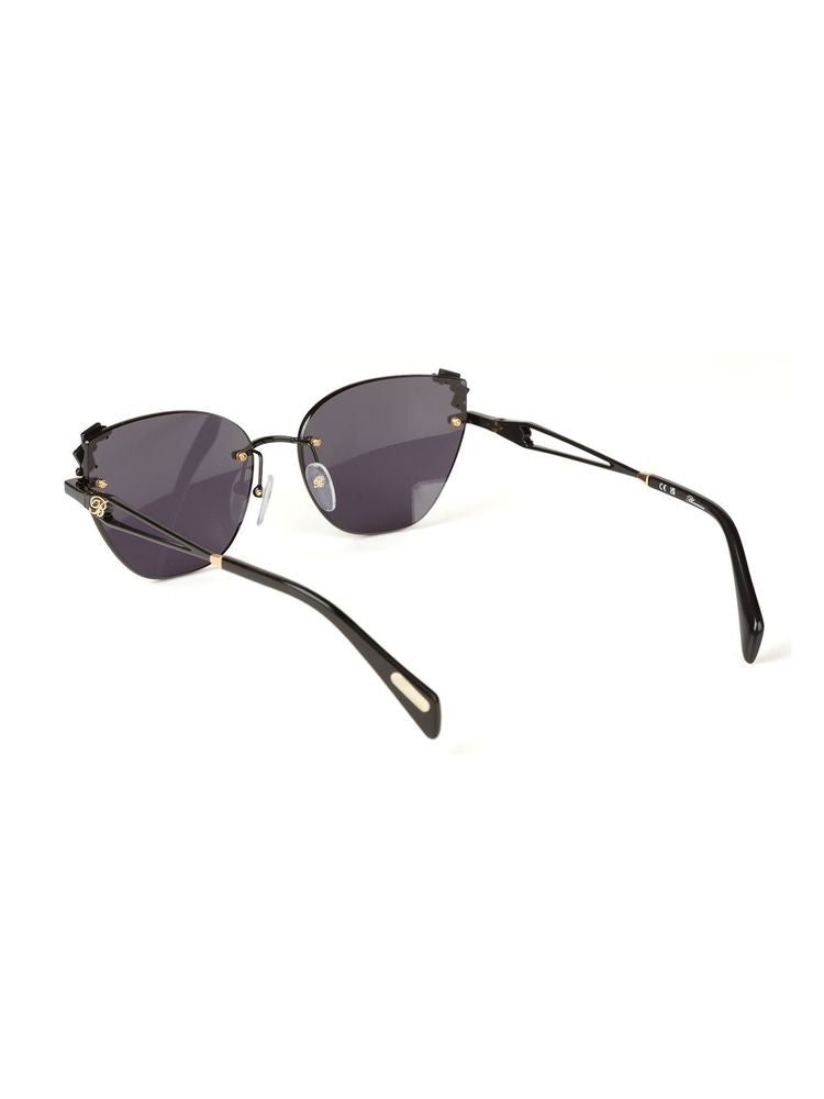 Blumarine Sbm230s Metal Aviator Sunglasses — Black