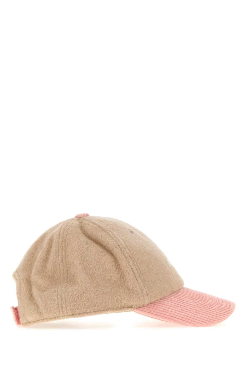 Autry Caps Wool-Blend Flannel Baseball Cap — Beige Exterior: Wool Polyester