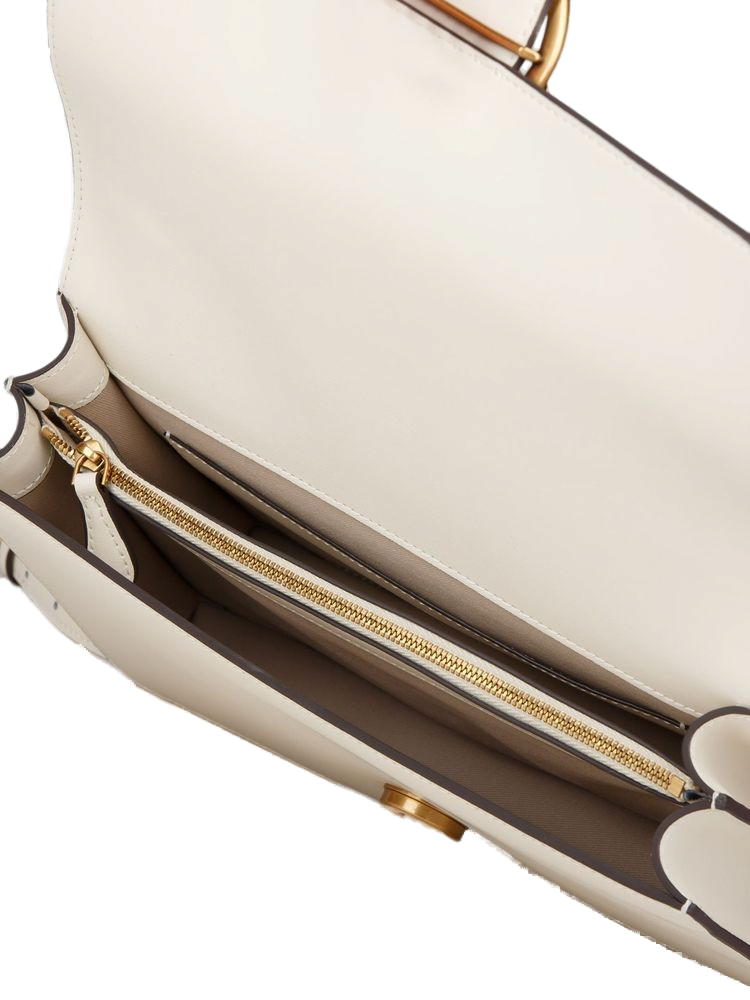 Pinko Love Crossbody Bag — White Goat Leather