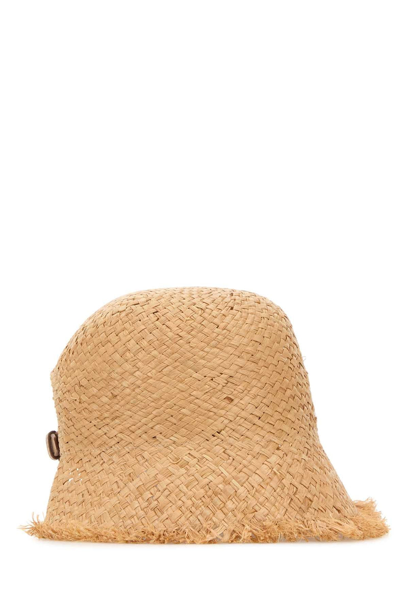 Prada Hat Raffia Baseball Cap — Beige Caps