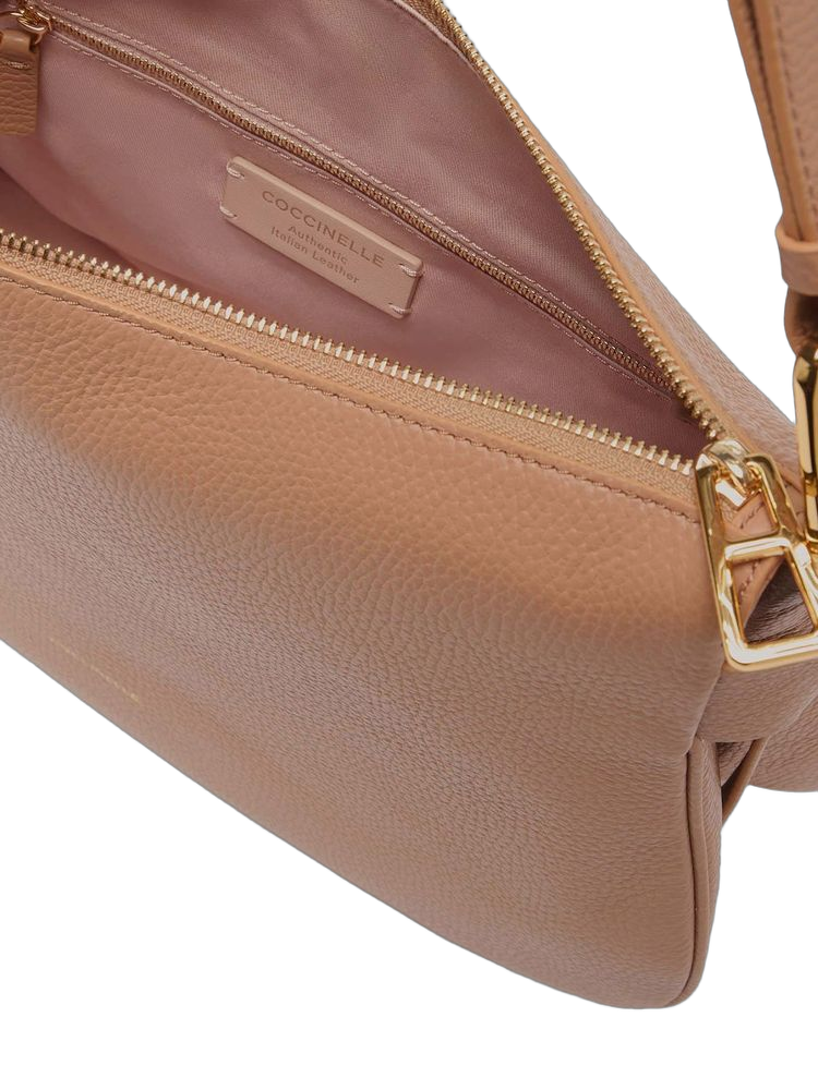 Coccinelle Magie Shoulder Bag — Beige Cowhide
