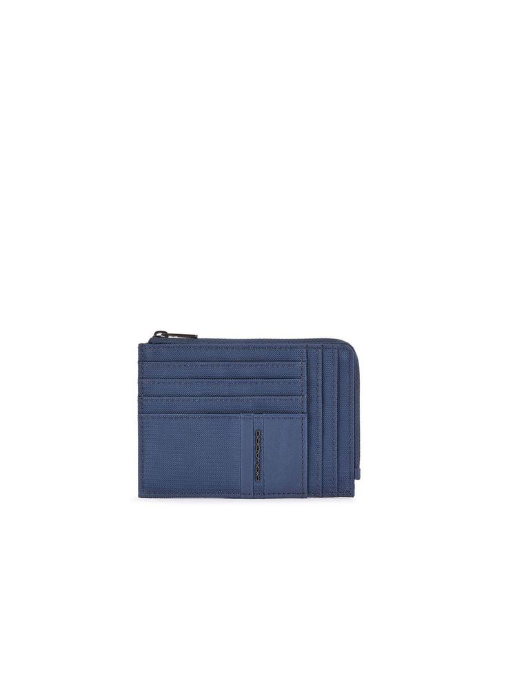 Piquadro Woody Wallet — Blue Recycled Polyester